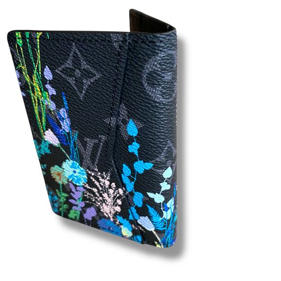NWT Louis Vuitton Pocket Organizer Monogram Eclipse Foliage Black Floral Boxed - Picture 10 of 16